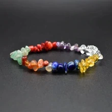 Bohemian stretch trendy beaded charms bracelet jewellery 7 chakra chipped raw natural stone crystal bracelet for jpg 220x220xz jpg 