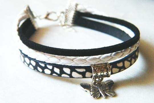 Bracelet cuir noir